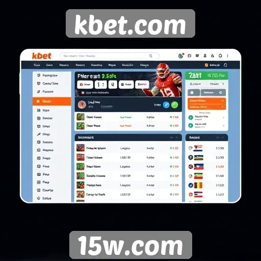 Interface do kbet.com é intuitiva e moderna